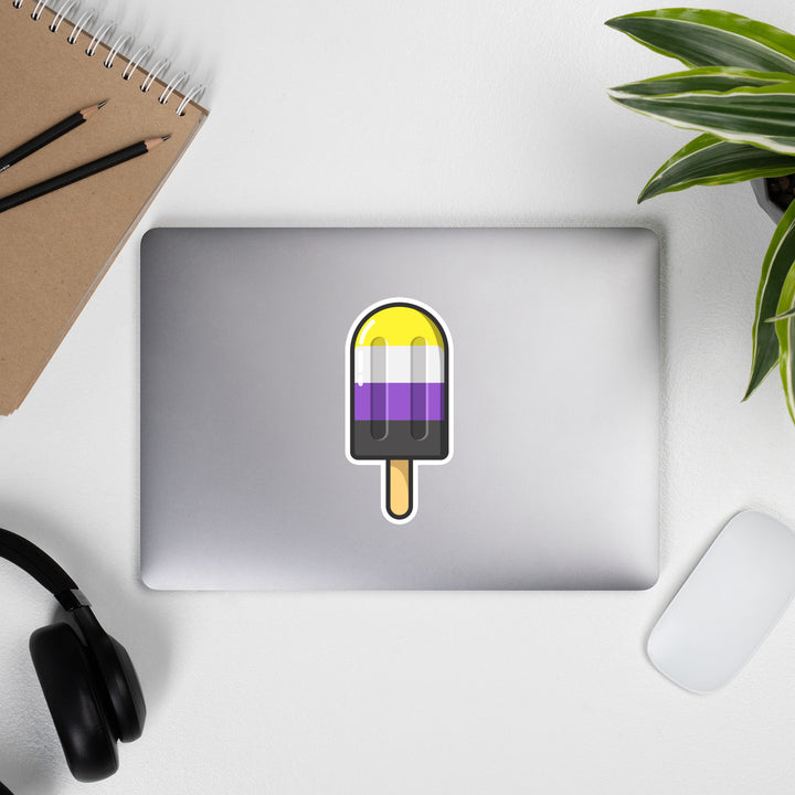 Non Binary Pride Flag Ice Pop Sticker Stickers The Rainbow Stores
