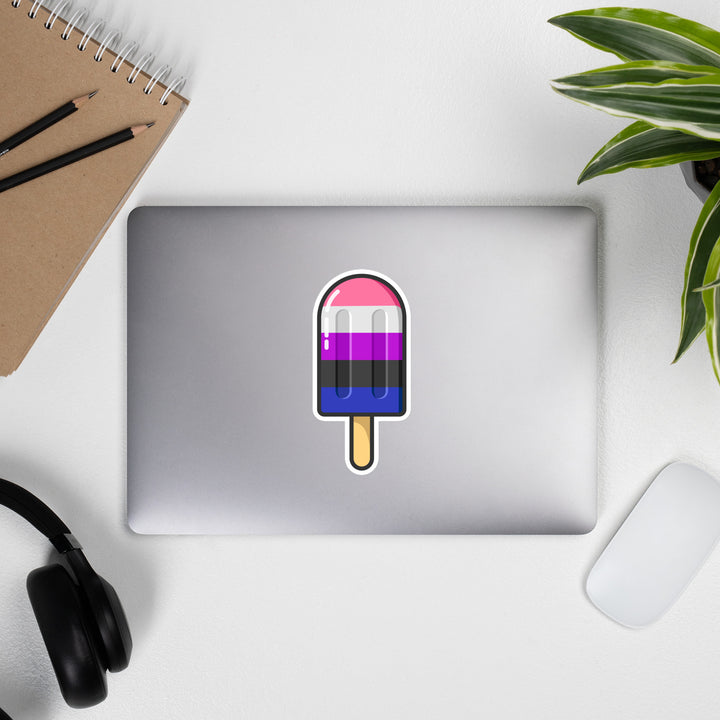 Gender Fluid Pride Flag Ice Pop Sticker Stickers The Rainbow Stores
