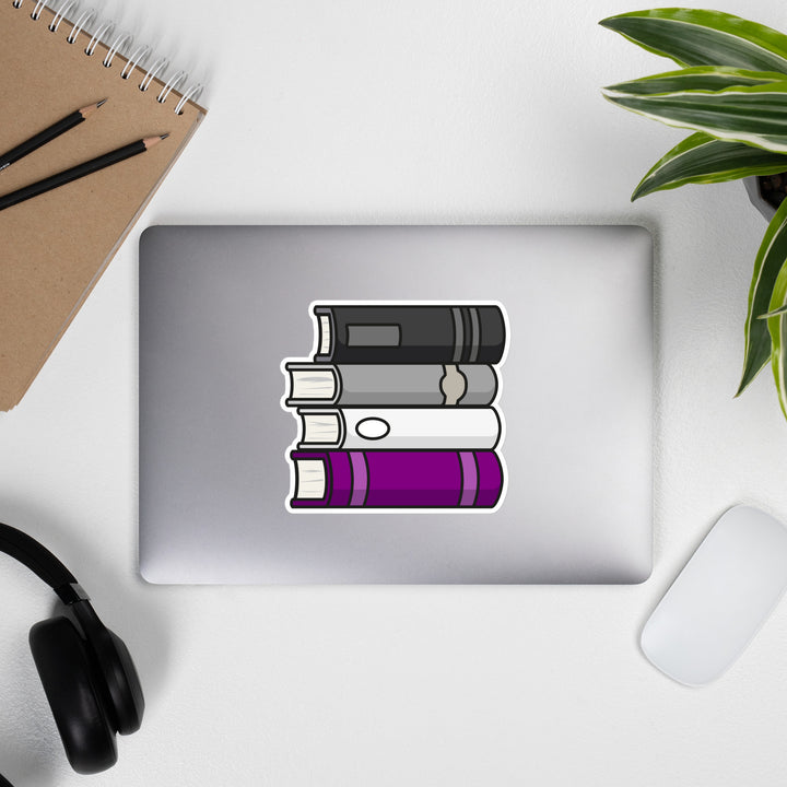 Asexual Pride Flag Book Stack Sticker Stickers The Rainbow Stores