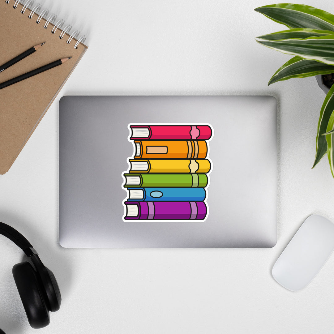 Rainbow Pride Flag Book Stack Sticker Stickers The Rainbow Stores