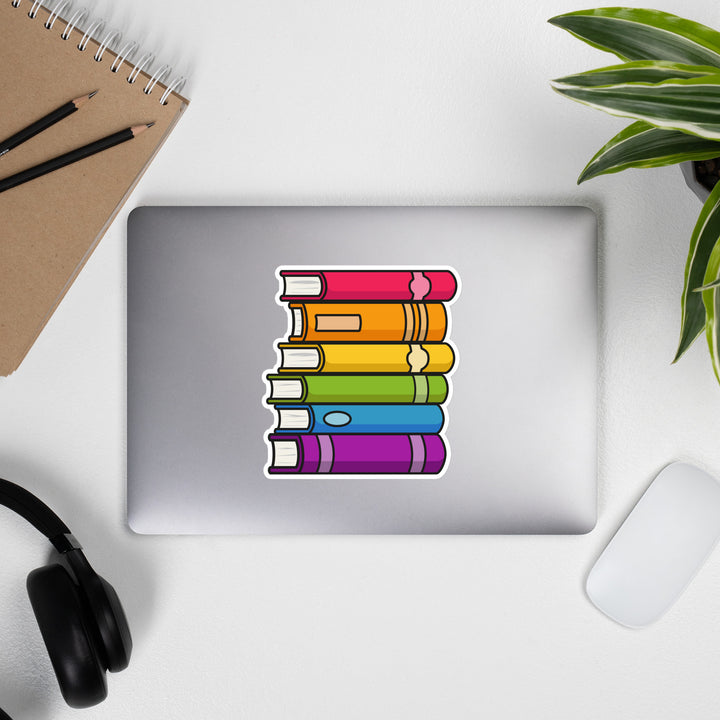 Rainbow Pride Flag Book Stack Sticker Stickers The Rainbow Stores