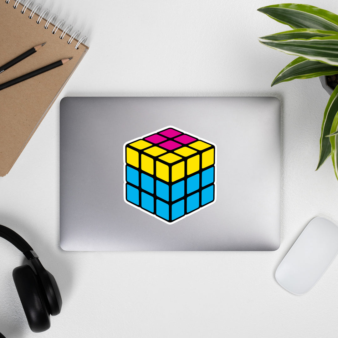 Pansexual Pride Flag Rubik’s Cube Sticker Stickers The Rainbow Stores