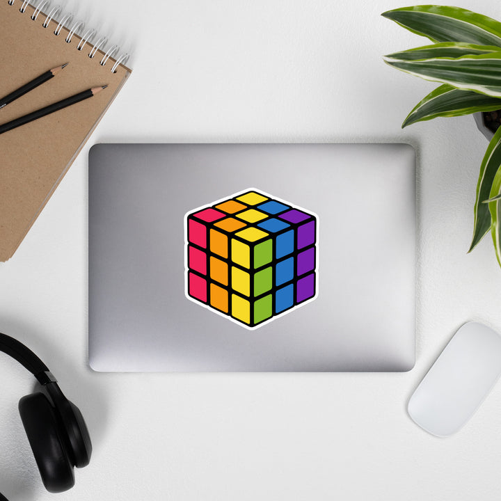 Rainbow Pride Flag Rubik’s Cube Sticker Stickers The Rainbow Stores