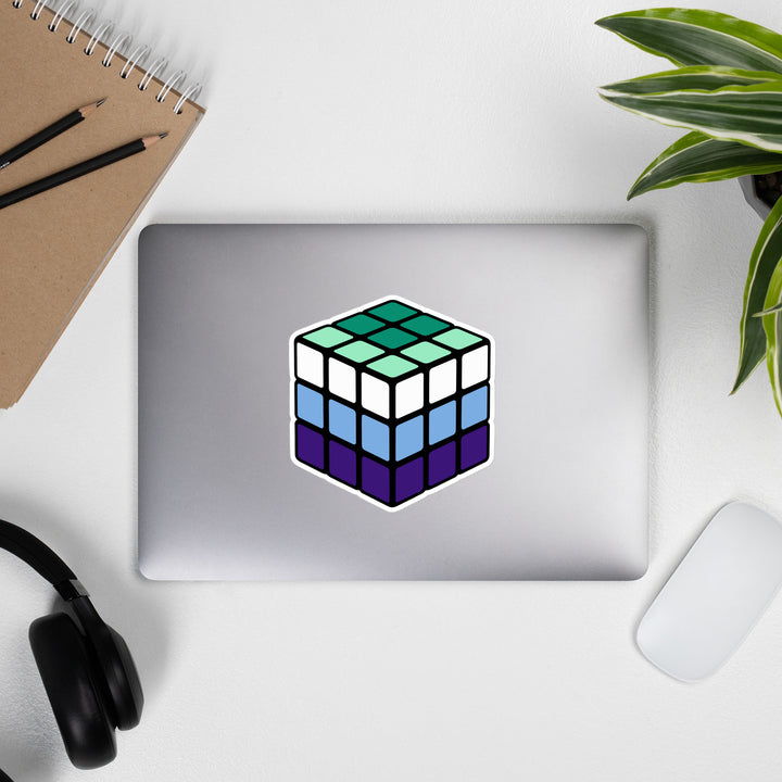 Gay Men's Pride Flag Rubik’s Cube Sticker Stickers The Rainbow Stores
