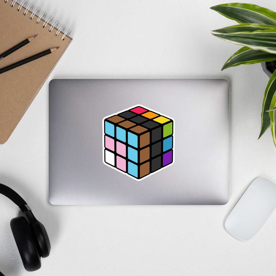 Progress Pride Flag Rubik’s Cube Sticker