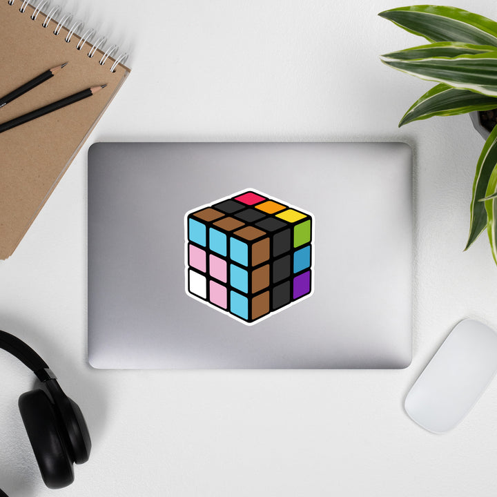 Progress Pride Flag Rubik’s Cube Sticker