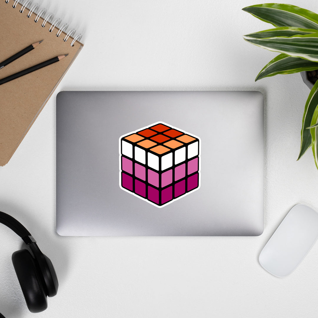 Lesbian Pride Flag Rubik’s Cube Sticker
