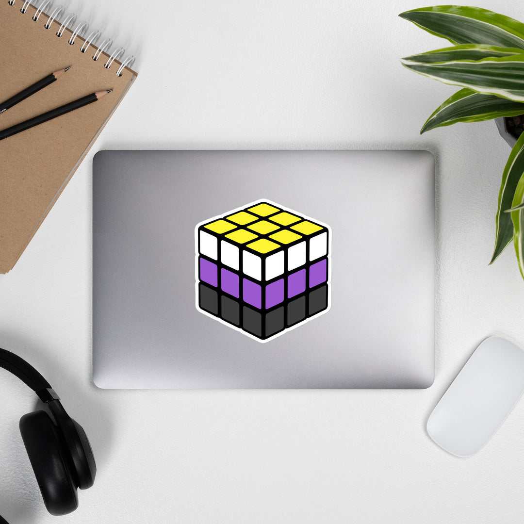Non Binary Pride Flag Rubik’s Cube Sticker