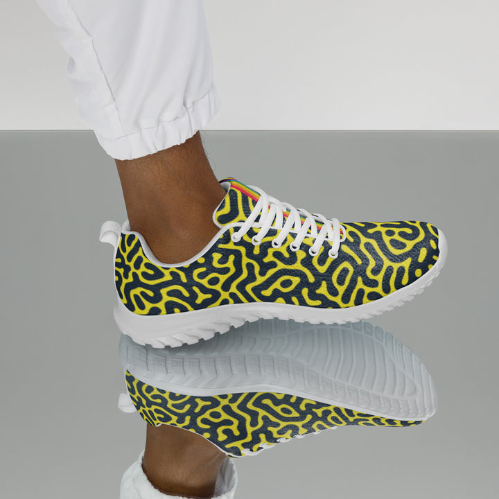 Rainbow Pride Flag Blue on Yellow Turing Pattern Trainers (male sizes) Trainers The Rainbow Stores