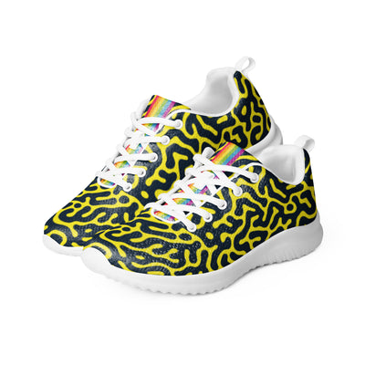 Rainbow Pride Flag Blue on Yellow Turing Pattern Trainers (male sizes) Trainers The Rainbow Stores