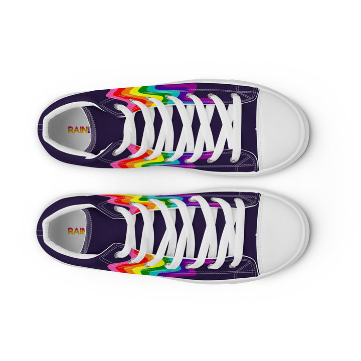 Wavy Gilbert Baker Rainbow Pride Flag High Top Trainers (male sizes) High Tops The Rainbow Stores