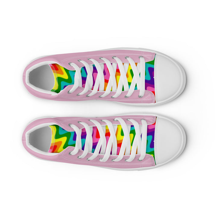 Pink and Original Pride Flag High Top Trainers (male sizes) High Tops The Rainbow Stores