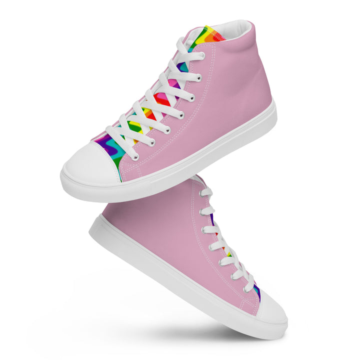 Pink and Original Pride Flag High Top Trainers (male sizes) High Tops The Rainbow Stores