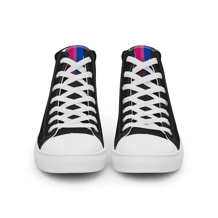 Bi Pride Black High Top Trainers (male sizes)  The Rainbow Stores