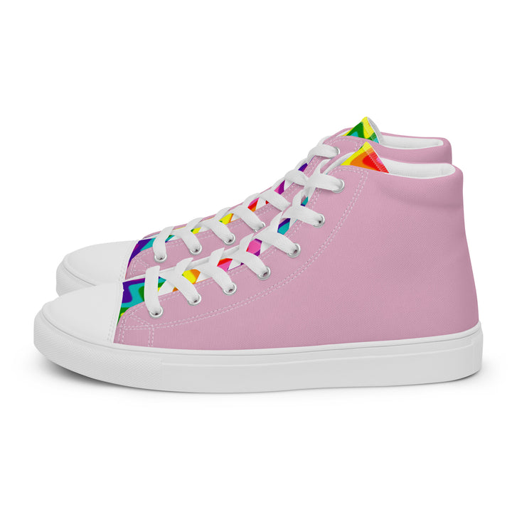 Pink and Original Pride Flag High Top Trainers (male sizes) High Tops The Rainbow Stores