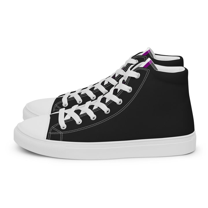 Asexual Pride Black High Top Trainers (male sizes) High Tops The Rainbow Stores