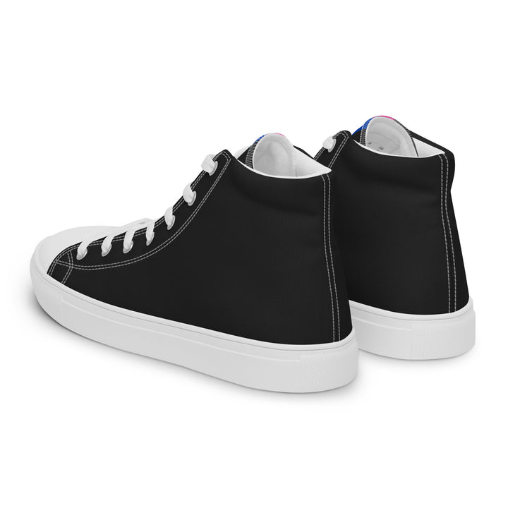 Bi Pride Black High Top Trainers (male sizes)  The Rainbow Stores