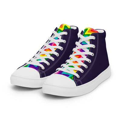 Blue and Original Pride Flag High Top Trainers (male sizes) High Tops The Rainbow Stores