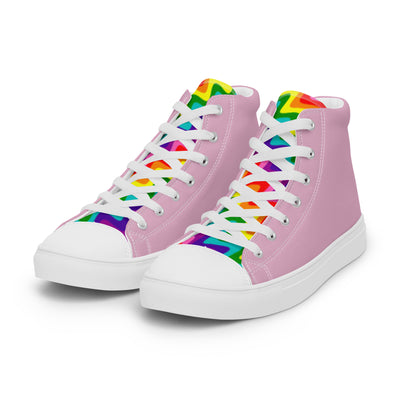 Pink and Original Pride Flag High Top Trainers (male sizes) High Tops The Rainbow Stores