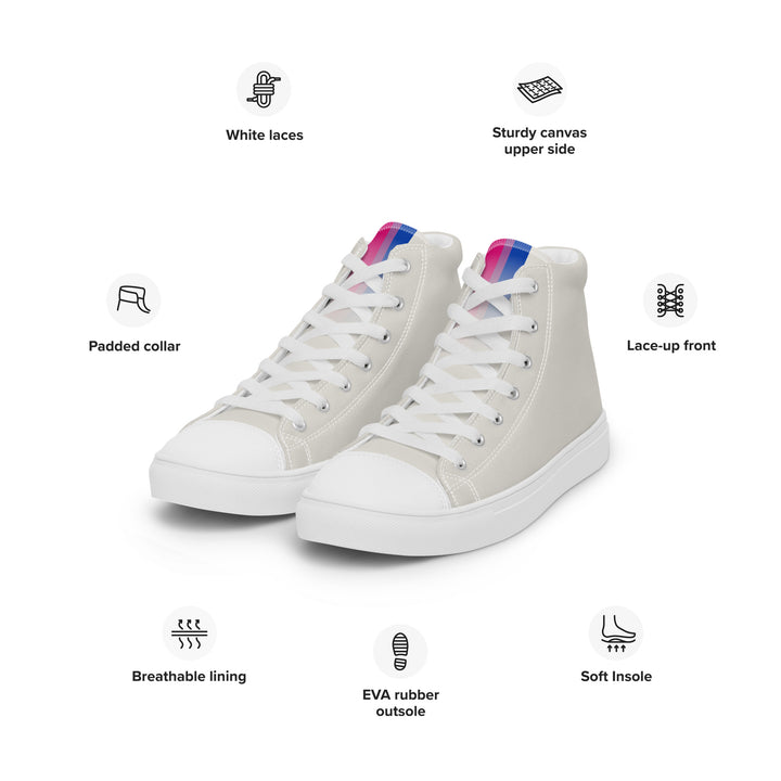 Bi Pride Hemp High Top Trainers (male sizes) High Tops The Rainbow Stores