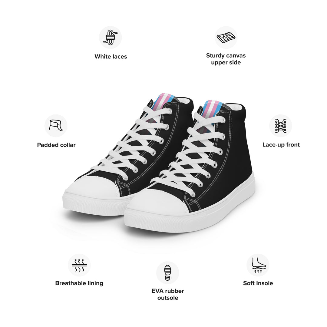 Trans Pride High Top Trainers (male sizes) High Tops The Rainbow Stores