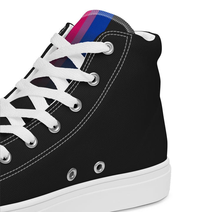 Bi Pride Black High Top Trainers (male sizes)  The Rainbow Stores