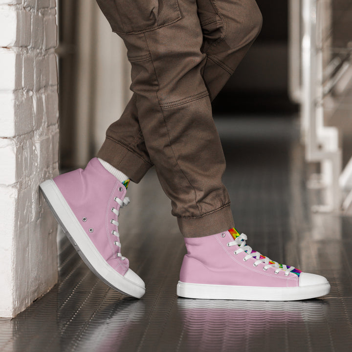 Pink and Original Pride Flag High Top Trainers (male sizes) High Tops The Rainbow Stores