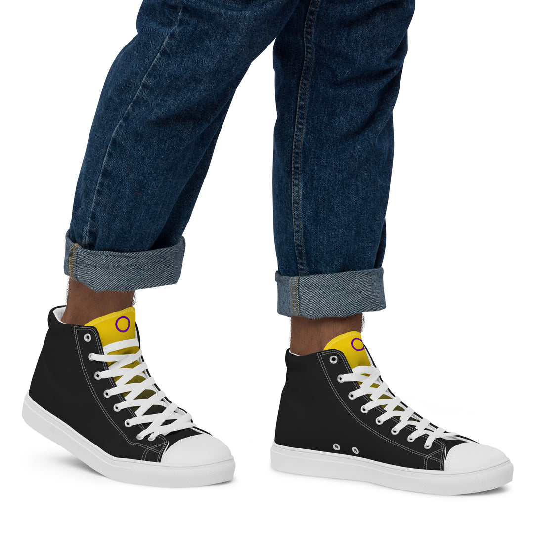 Intersex Pride Black High Top Trainers (male sizes) High Tops The Rainbow Stores