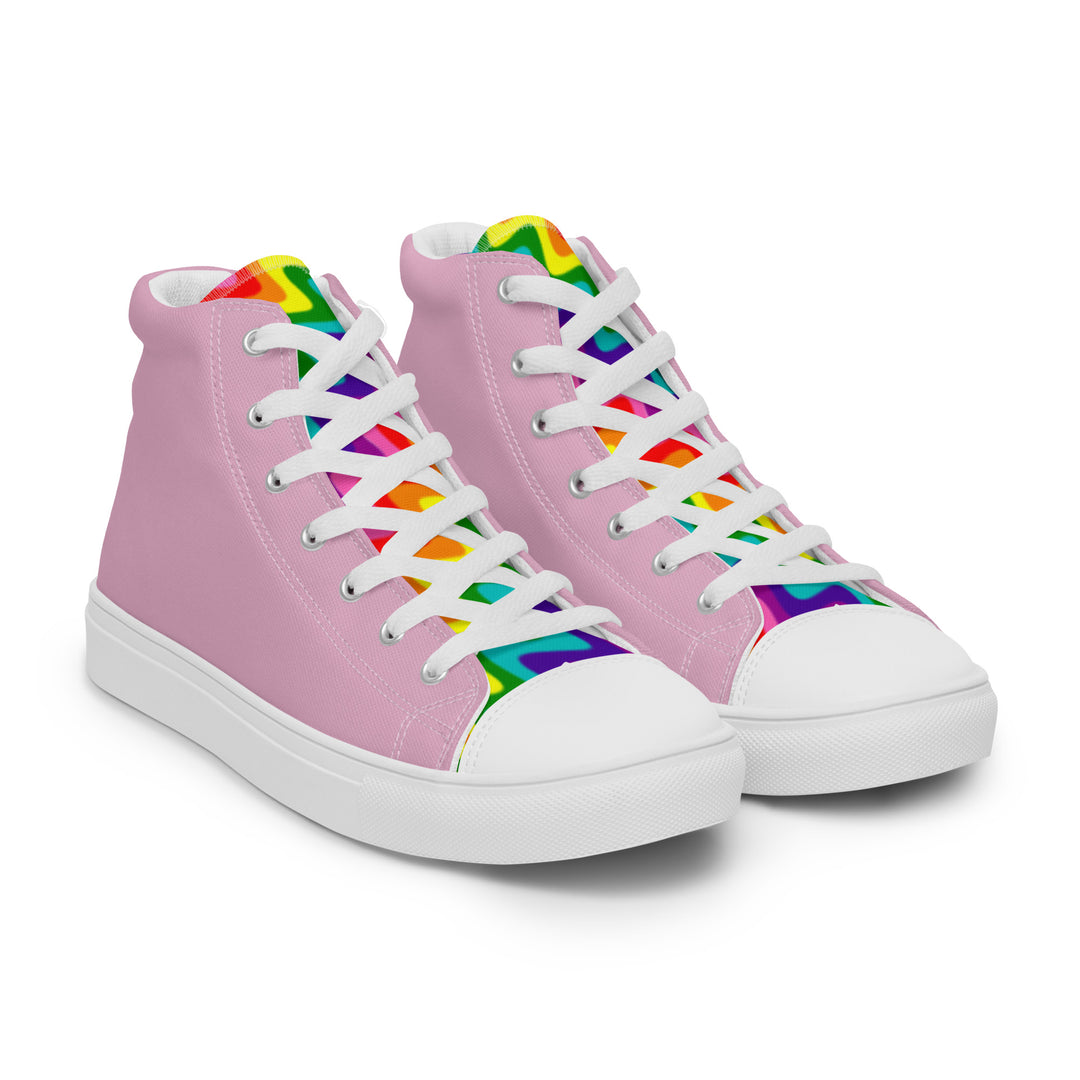 Pink and Original Pride Flag High Top Trainers (male sizes) High Tops The Rainbow Stores