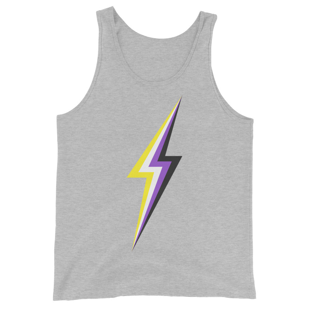 Non Binary Pride Lightning Tank Top Vests and Tank Tops The Rainbow Stores