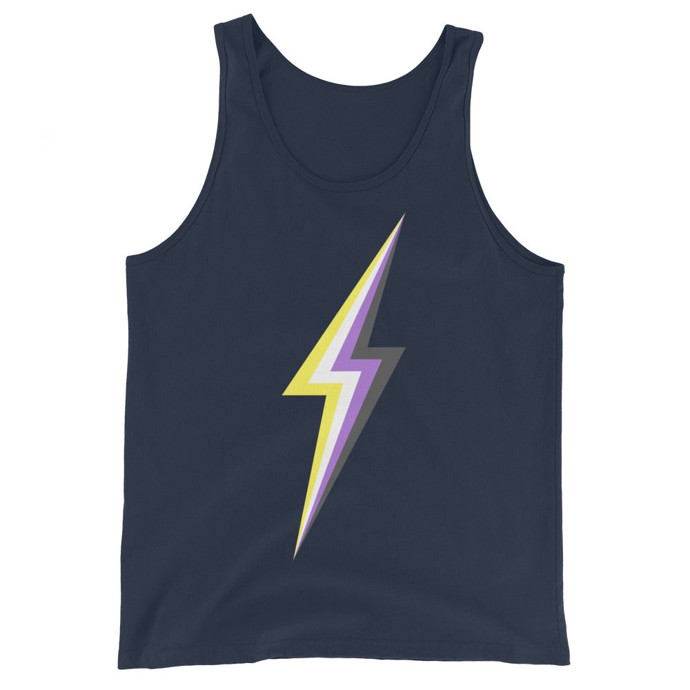 Non Binary Pride Lightning Tank Top Vests and Tank Tops The Rainbow Stores