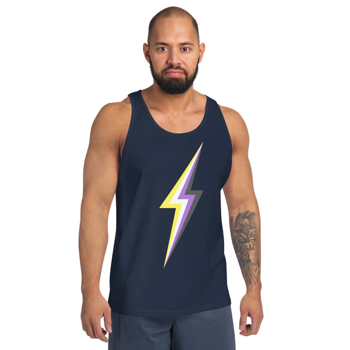 Non Binary Pride Lightning Tank Top Vests and Tank Tops The Rainbow Stores