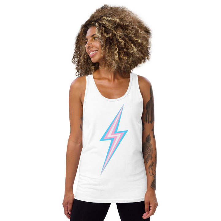 Trans Pride Lightning Tank Top Vests and Tank Tops The Rainbow Stores