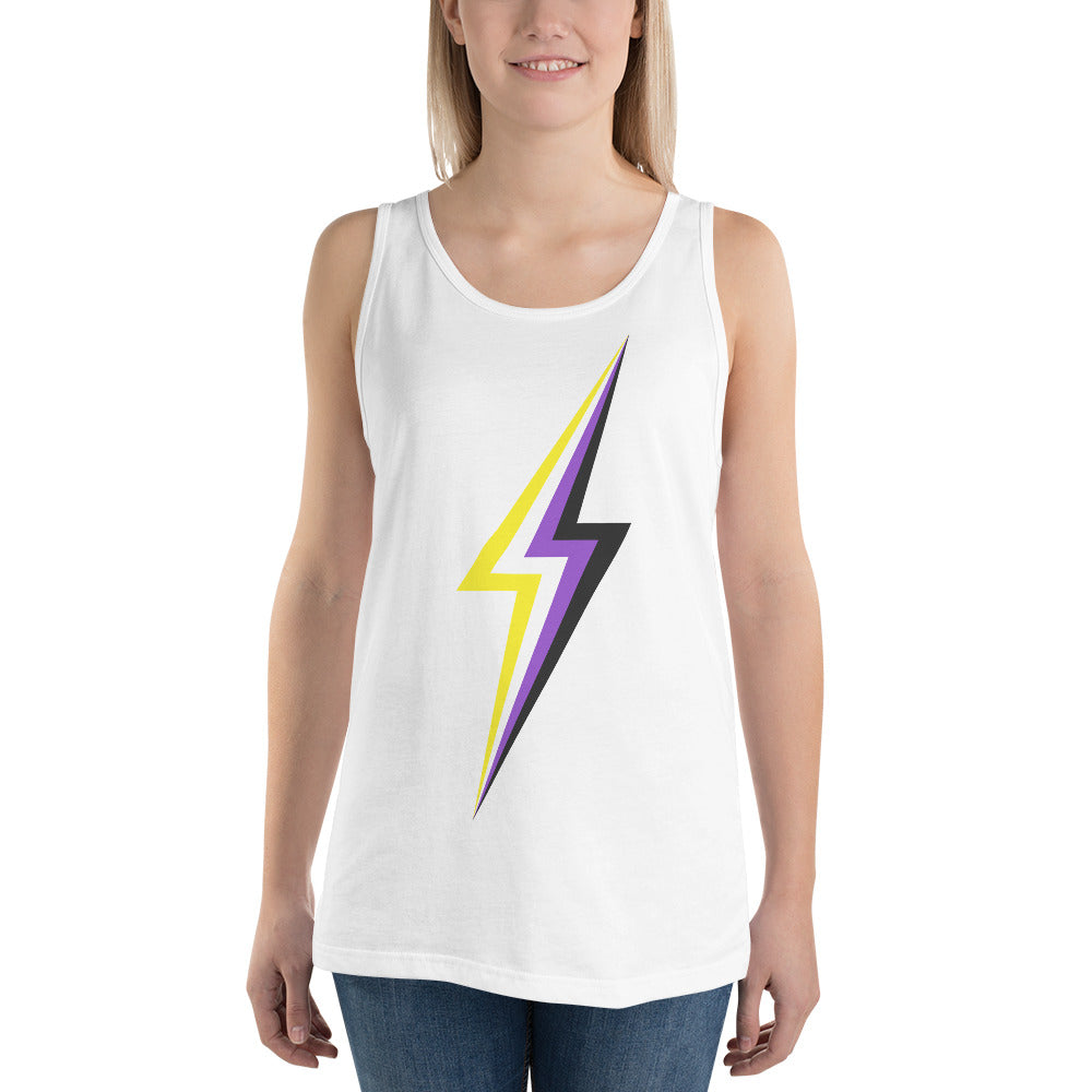 Non Binary Pride Lightning Tank Top Vests and Tank Tops The Rainbow Stores