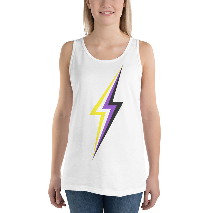 Non Binary Pride Lightning Tank Top Vests and Tank Tops The Rainbow Stores