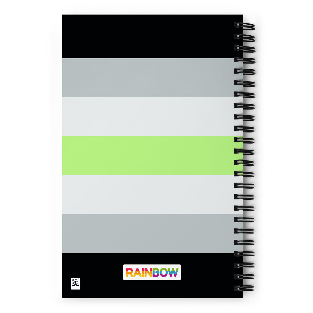 Agender Pride Flag Spiral Notebook  The Rainbow Stores