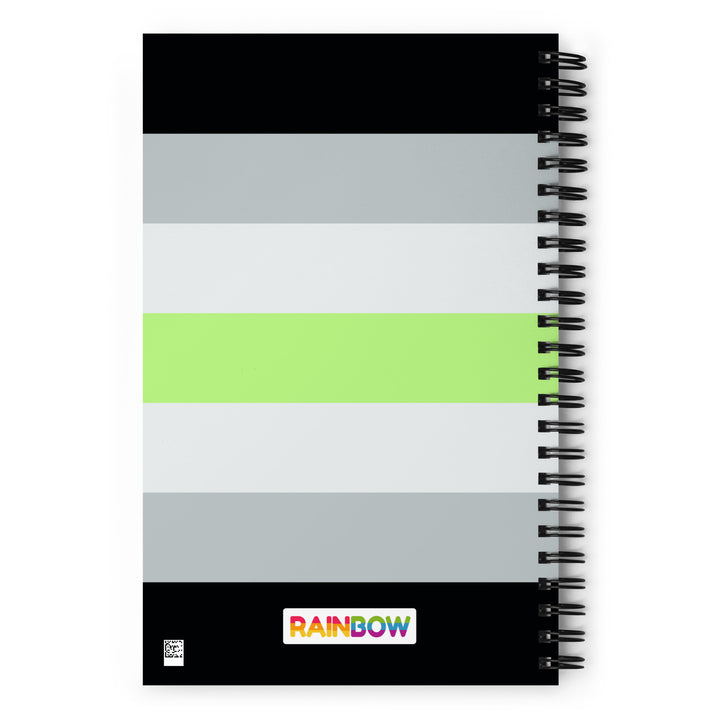 Agender Pride Flag Spiral Notebook  The Rainbow Stores