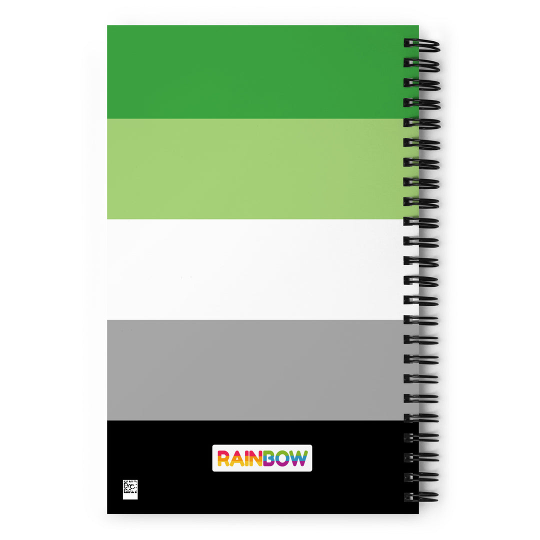 Aromantic Pride Flag Spiral Notebook Notebooks The Rainbow Stores