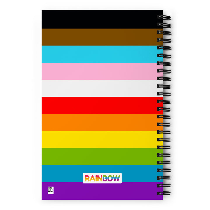 Progress Pride Flag Stripes Spiral Notebook Notebooks The Rainbow Stores