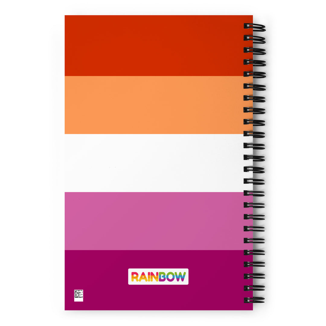 Lesbian Pride Flag Spiral Notebook โ The Rainbow Stores