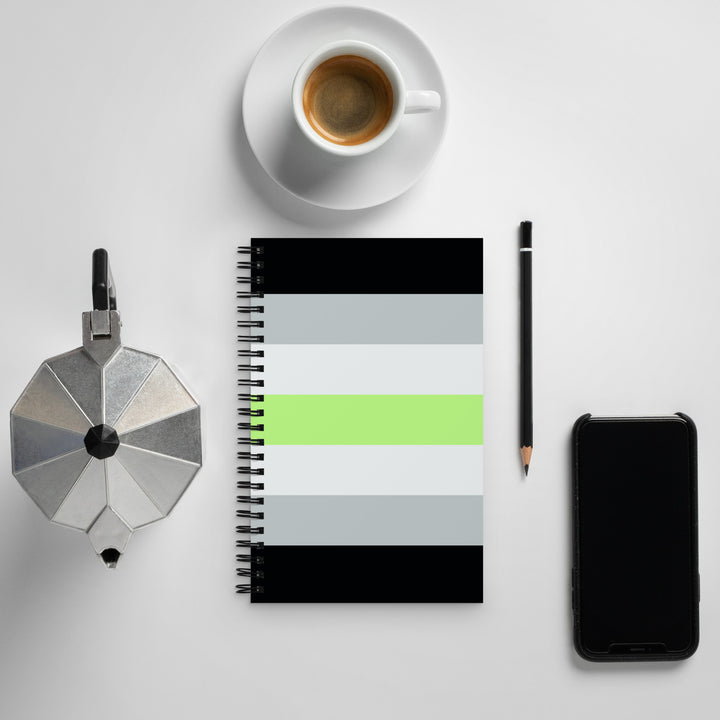 Agender Pride Flag Spiral Notebook  The Rainbow Stores