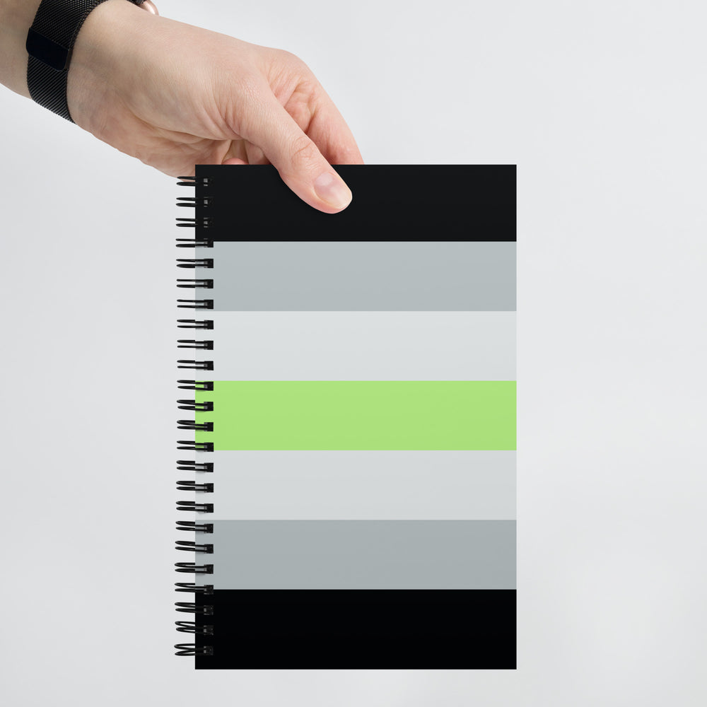 Agender Pride Flag Spiral Notebook  The Rainbow Stores