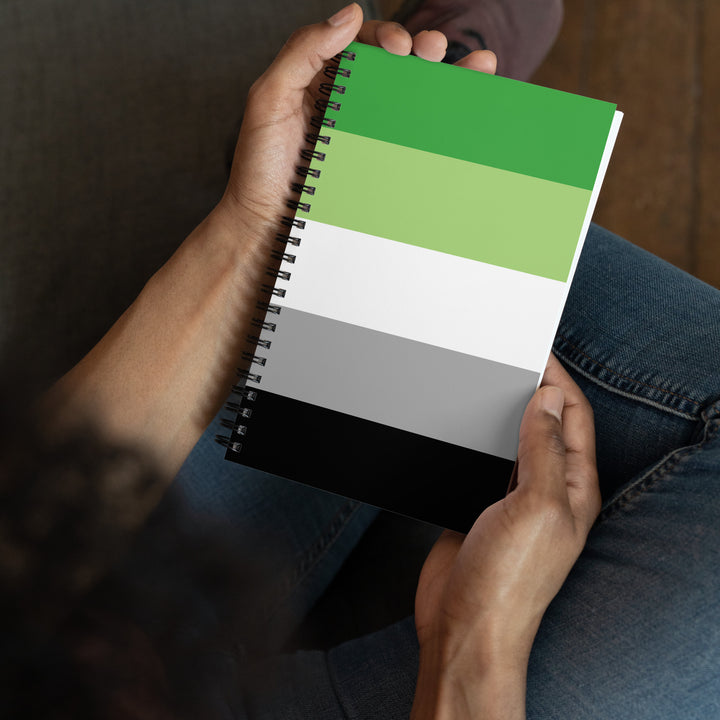 Aromantic Pride Flag Spiral Notebook Notebooks The Rainbow Stores