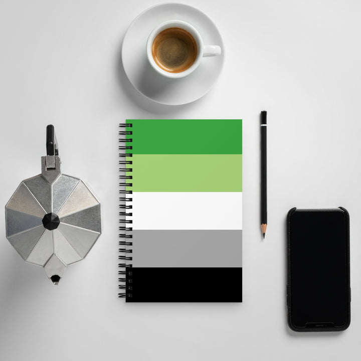 Aromantic Pride Flag Spiral Notebook Notebooks The Rainbow Stores