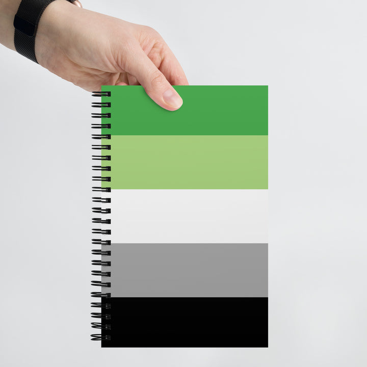 Aromantic Pride Flag Spiral Notebook Notebooks The Rainbow Stores