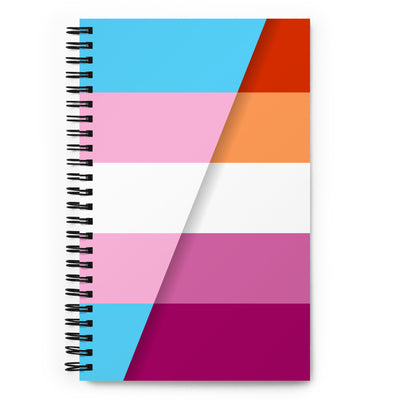 Trans Lesbian Pride Flags Spiral Notebook Notebooks The Rainbow Stores