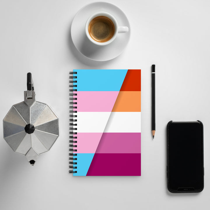 Trans Lesbian Pride Flags Spiral Notebook Notebooks The Rainbow Stores