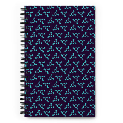 Blue Trans Symbol Pattern Spiral Notebook Notebooks The Rainbow Stores