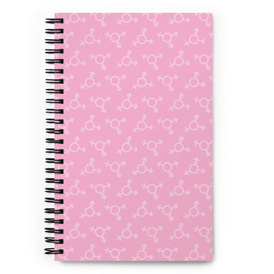 Pink Trans Symbol Pattern Spiral Notebook Notebooks The Rainbow Stores
