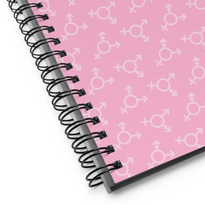 Pink Trans Symbol Pattern Spiral Notebook Notebooks The Rainbow Stores